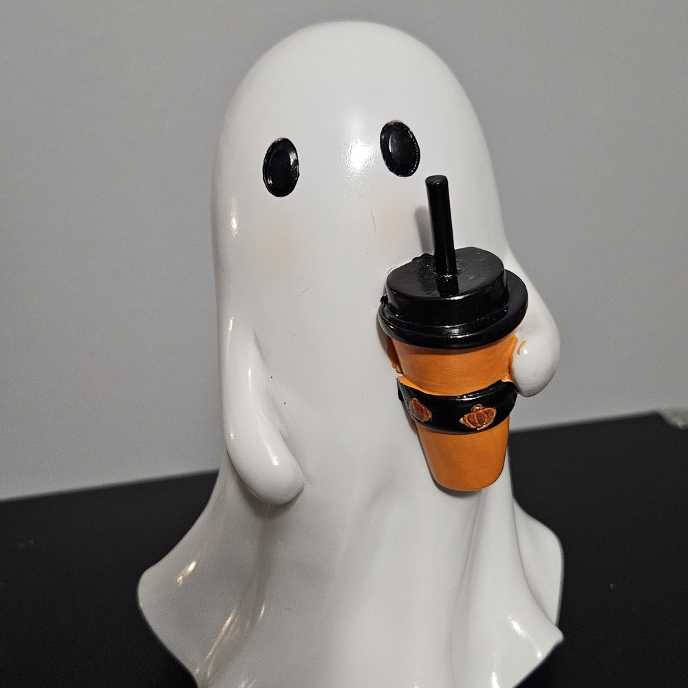 Ashland Ghost Figurine with Orange and Black Cup